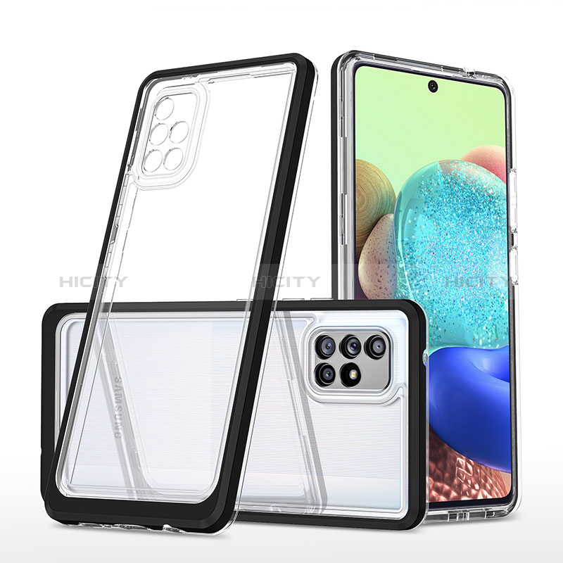 Silikon Schutzhülle Rahmen Tasche Hülle Durchsichtig Transparent Spiegel MQ1 für Samsung Galaxy A71 5G groß