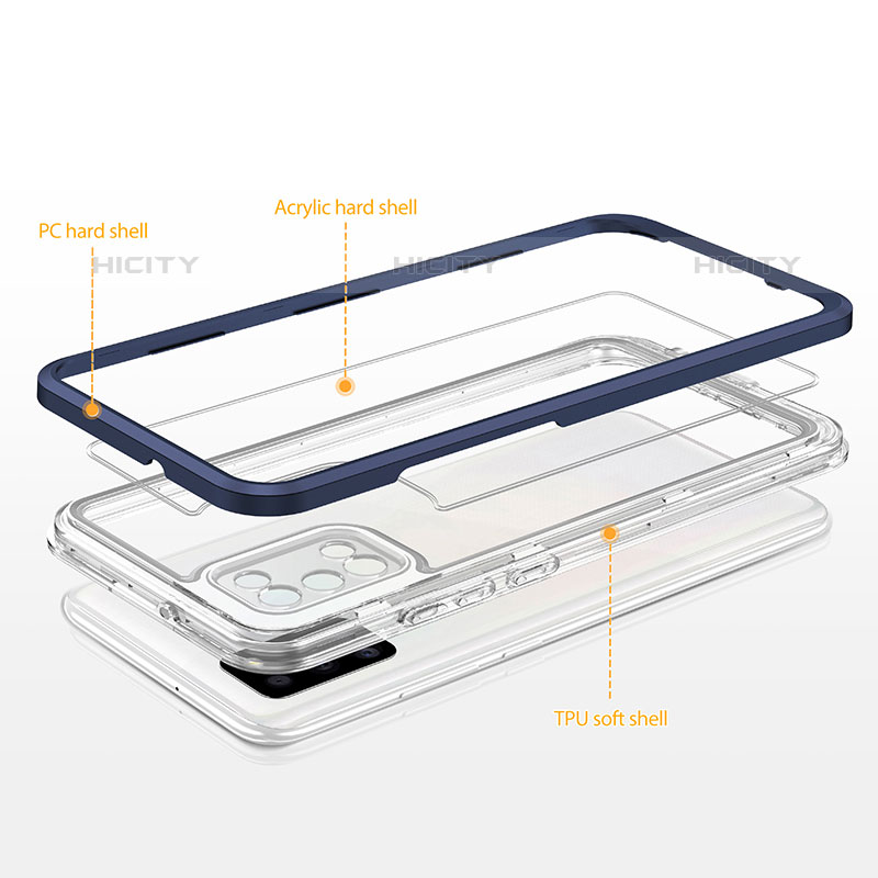 Silikon Schutzhülle Rahmen Tasche Hülle Durchsichtig Transparent Spiegel MQ1 für Samsung Galaxy M02s