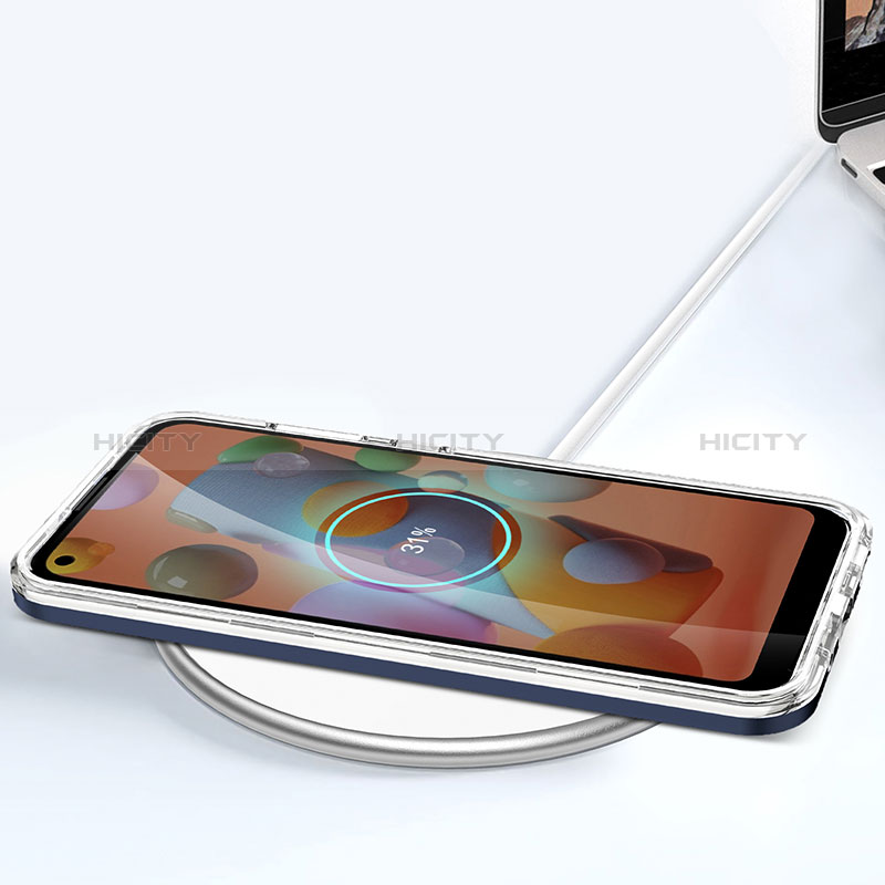 Silikon Schutzhülle Rahmen Tasche Hülle Durchsichtig Transparent Spiegel MQ1 für Samsung Galaxy M11 groß