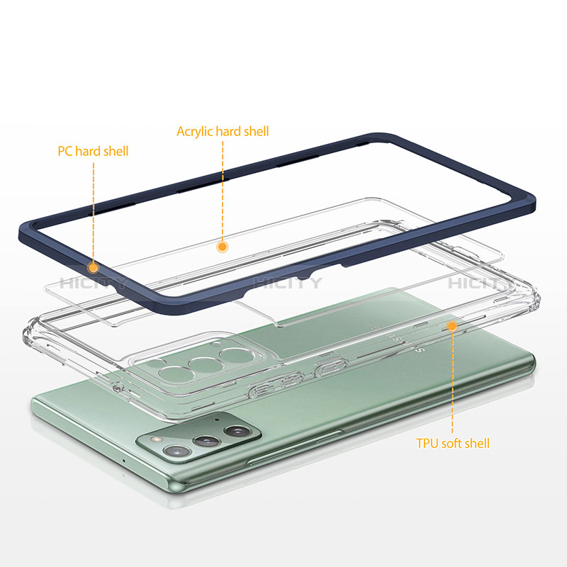 Silikon Schutzhülle Rahmen Tasche Hülle Durchsichtig Transparent Spiegel MQ1 für Samsung Galaxy Note 20 5G