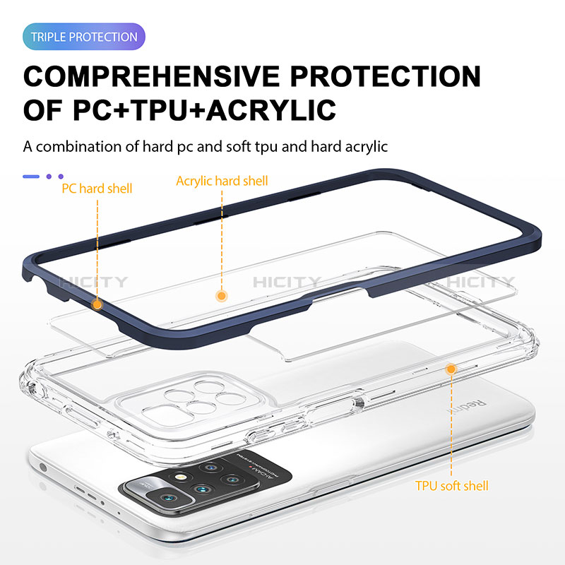 Silikon Schutzhülle Rahmen Tasche Hülle Durchsichtig Transparent Spiegel MQ1 für Xiaomi Redmi 10 (2022)