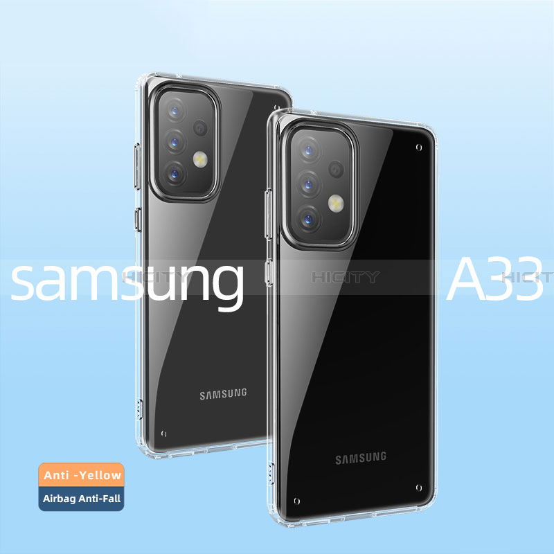 Silikon Schutzhülle Rahmen Tasche Hülle Durchsichtig Transparent Spiegel WL2 für Samsung Galaxy A33 5G