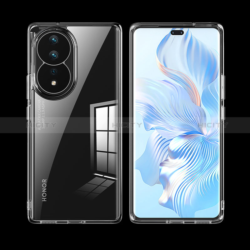 Silikon Schutzhülle Rahmen Tasche Hülle Durchsichtig Transparent W01L für Huawei Honor 80 5G Klar Plus