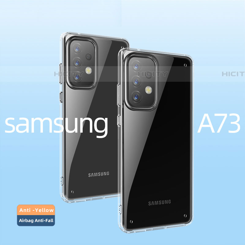 Silikon Schutzhülle Rahmen Tasche Hülle Durchsichtig Transparent W01L für Samsung Galaxy A73 5G