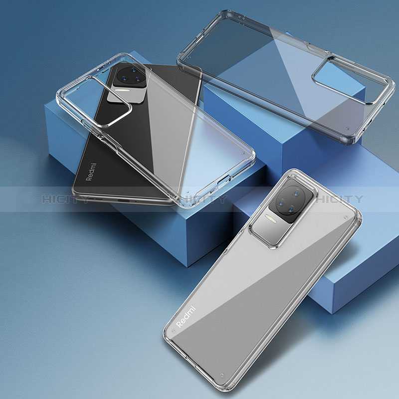 Silikon Schutzhülle Rahmen Tasche Hülle Durchsichtig Transparent W01L für Xiaomi Poco F4 5G groß