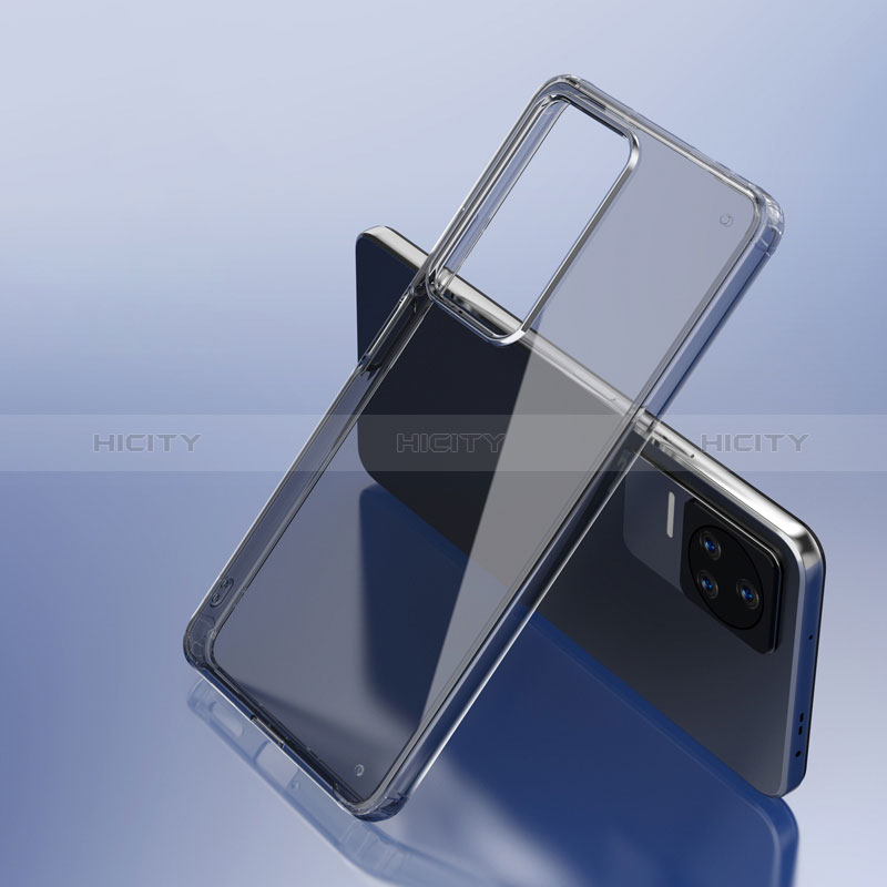 Silikon Schutzhülle Rahmen Tasche Hülle Durchsichtig Transparent W01L für Xiaomi Poco F4 5G Schwarz Plus