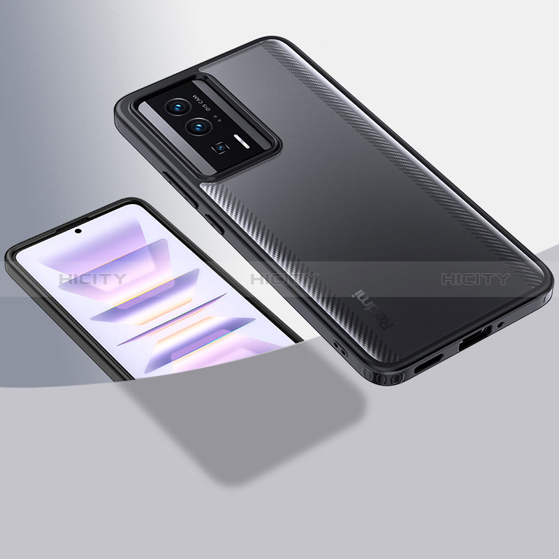 Silikon Schutzhülle Rahmen Tasche Hülle Durchsichtig Transparent W01L für Xiaomi Poco F5 Pro 5G groß