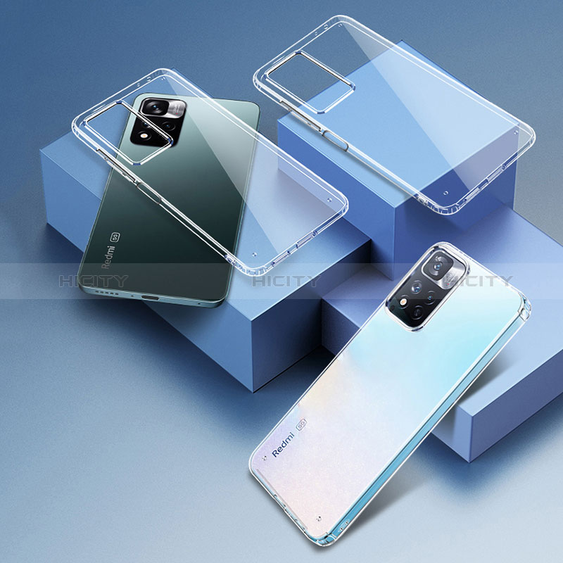 Silikon Schutzhülle Rahmen Tasche Hülle Durchsichtig Transparent W01L für Xiaomi Poco M4 Pro 5G