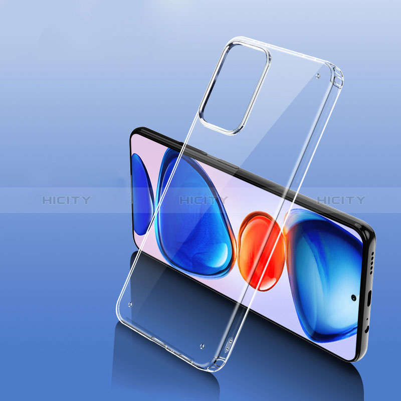 Silikon Schutzhülle Rahmen Tasche Hülle Durchsichtig Transparent W01L für Xiaomi Redmi Note 11 5G groß