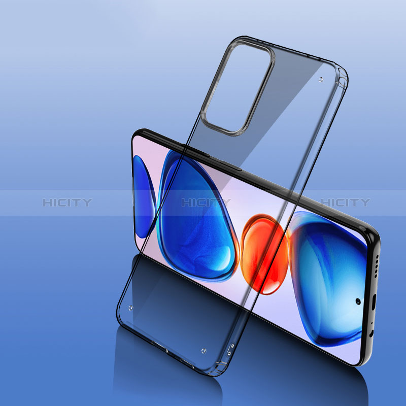 Silikon Schutzhülle Rahmen Tasche Hülle Durchsichtig Transparent W01L für Xiaomi Redmi Note 11 5G groß