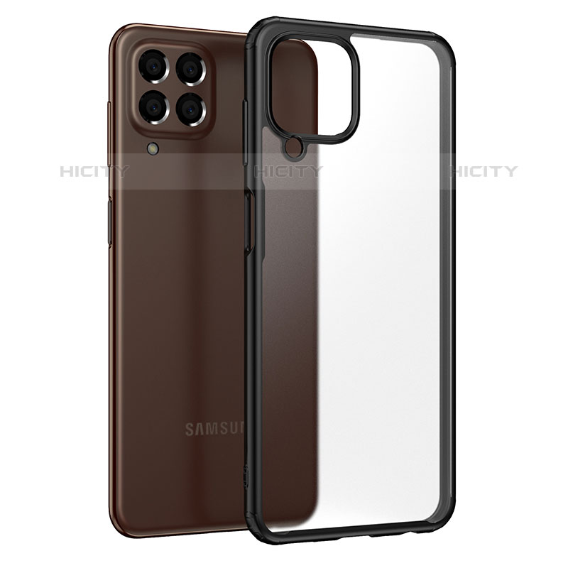 Silikon Schutzhülle Rahmen Tasche Hülle Durchsichtig Transparent WL1 für Samsung Galaxy M33 5G Schwarz