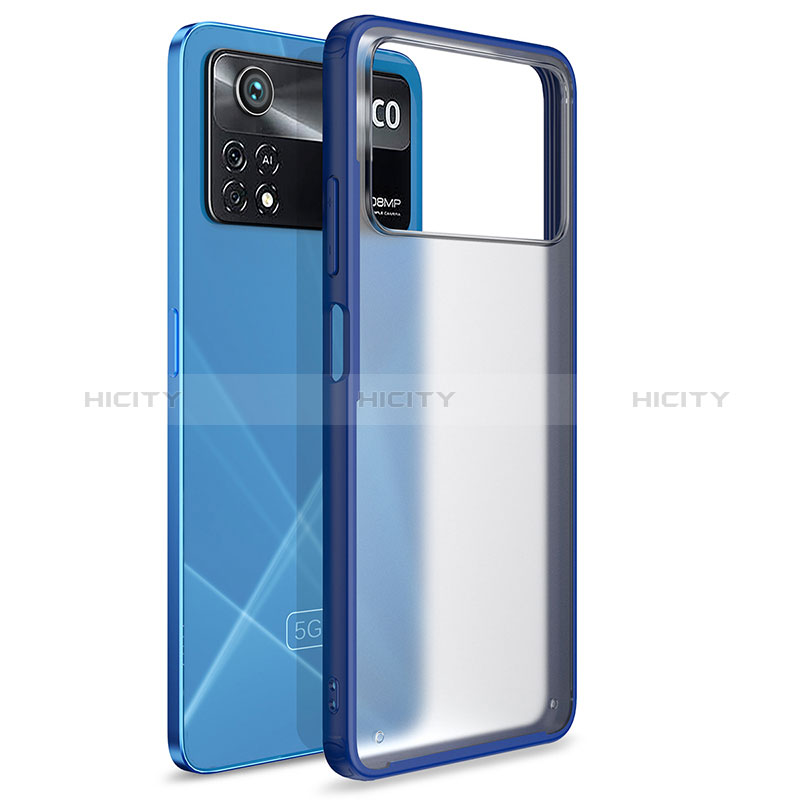 Silikon Schutzhülle Rahmen Tasche Hülle Durchsichtig Transparent WL1 für Xiaomi Poco X4 Pro 5G Blau