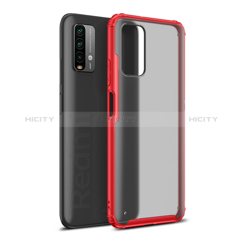 Silikon Schutzhülle Rahmen Tasche Hülle Durchsichtig Transparent WL1 für Xiaomi Redmi 9T 4G Rot