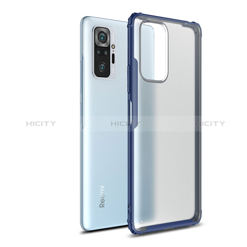 Silikon Schutzhülle Rahmen Tasche Hülle Durchsichtig Transparent WL1 für Xiaomi Redmi Note 10 Pro Max Blau Plus