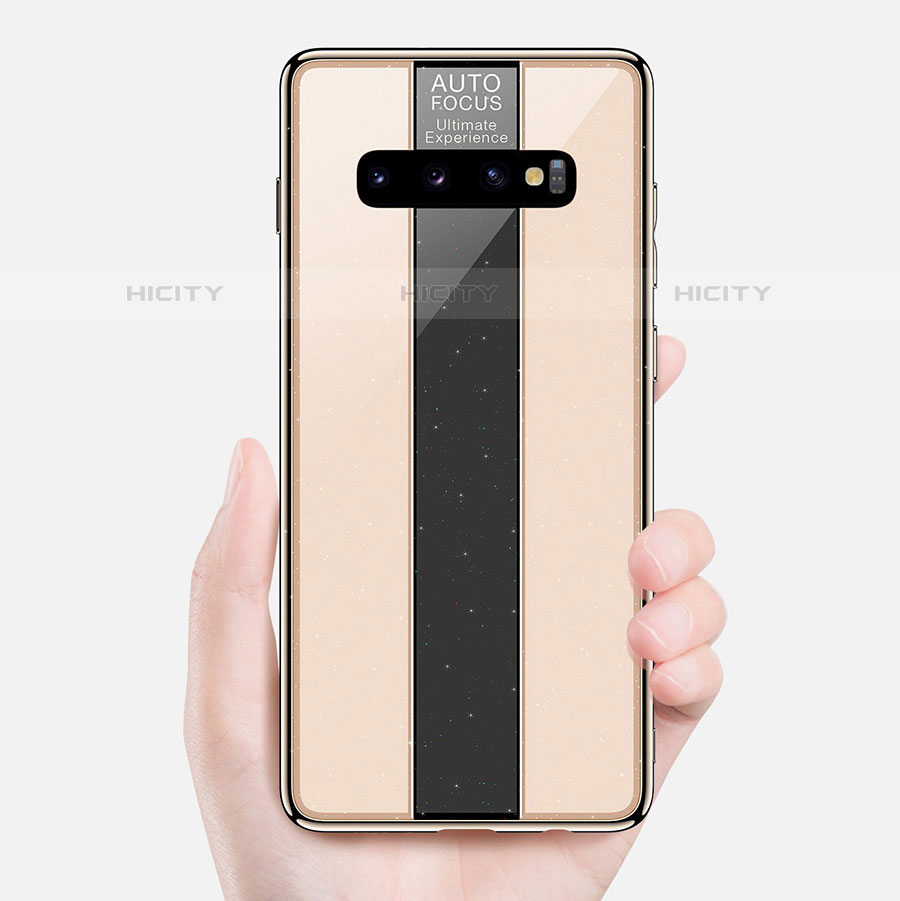 Silikon Schutzhülle Rahmen Tasche Hülle Spiegel A01 für Samsung Galaxy S10 5G Gold Plus