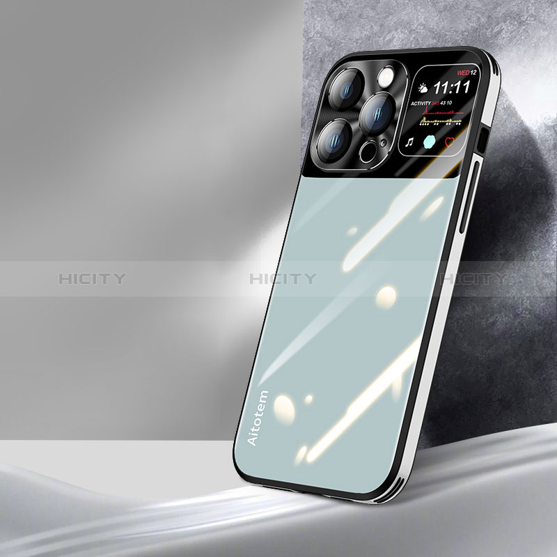 Silikon Schutzhülle Rahmen Tasche Hülle Spiegel AT2 für Apple iPhone 13 Pro Max groß