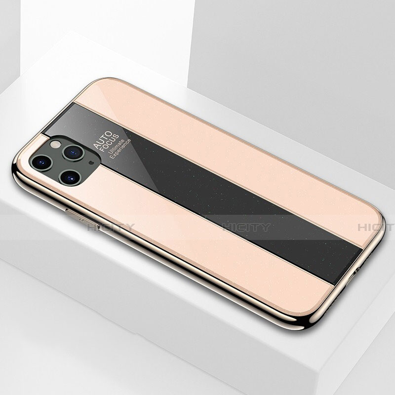 Silikon Schutzhülle Rahmen Tasche Hülle Spiegel F01 für Apple iPhone 11 Pro Gold