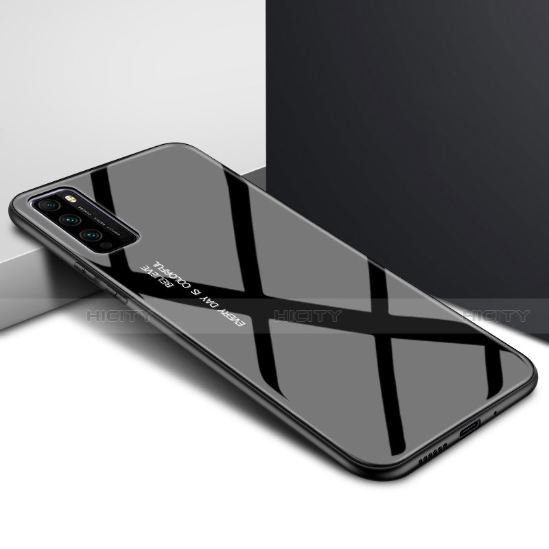 Silikon Schutzhülle Rahmen Tasche Hülle Spiegel Farbverlauf Regenbogen für Huawei Enjoy 20 Pro 5G groß
