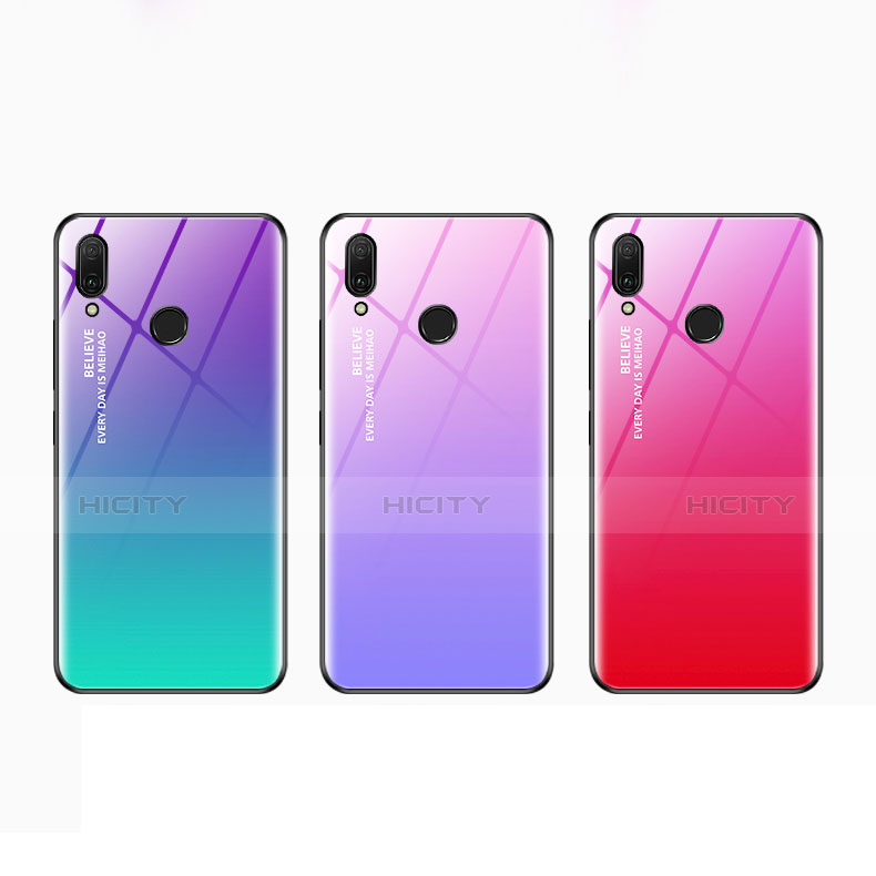 Silikon Schutzhülle Rahmen Tasche Hülle Spiegel Farbverlauf Regenbogen für Huawei Enjoy 9 Plus