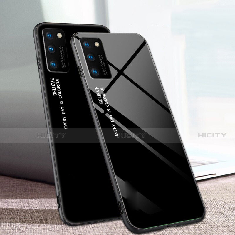 Silikon Schutzhülle Rahmen Tasche Hülle Spiegel Farbverlauf Regenbogen für Huawei Honor V30 Pro 5G