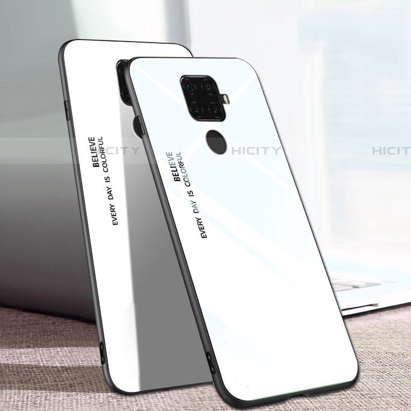 Silikon Schutzhülle Rahmen Tasche Hülle Spiegel Farbverlauf Regenbogen für Huawei Nova 5z