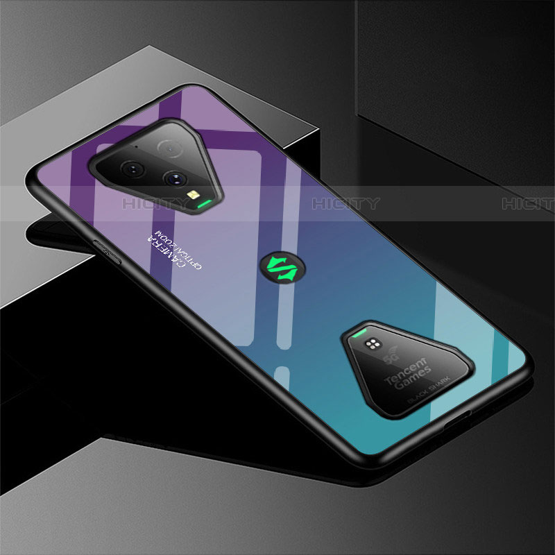 Silikon Schutzhülle Rahmen Tasche Hülle Spiegel Farbverlauf Regenbogen für Xiaomi Black Shark 3 Pro Plusfarbig