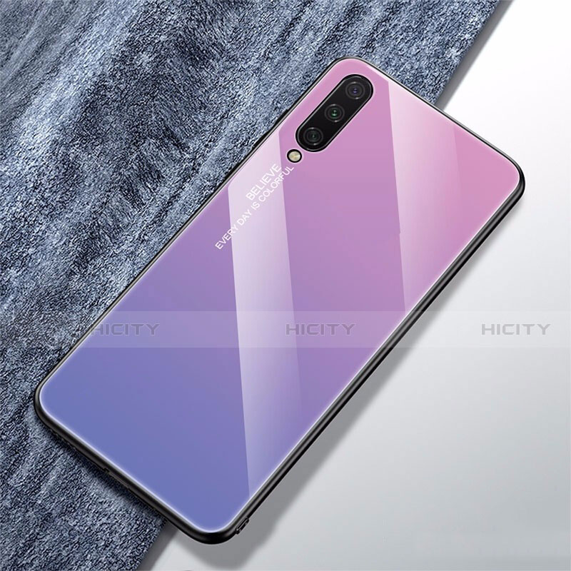 Silikon Schutzhülle Rahmen Tasche Hülle Spiegel Farbverlauf Regenbogen für Xiaomi CC9e Violett