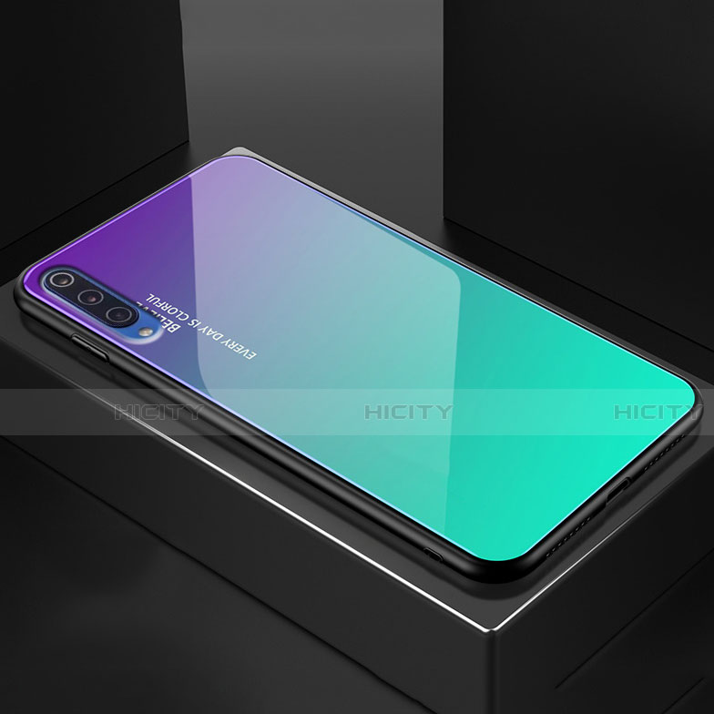 Silikon Schutzhülle Rahmen Tasche Hülle Spiegel Farbverlauf Regenbogen für Xiaomi Mi 9 Lite groß