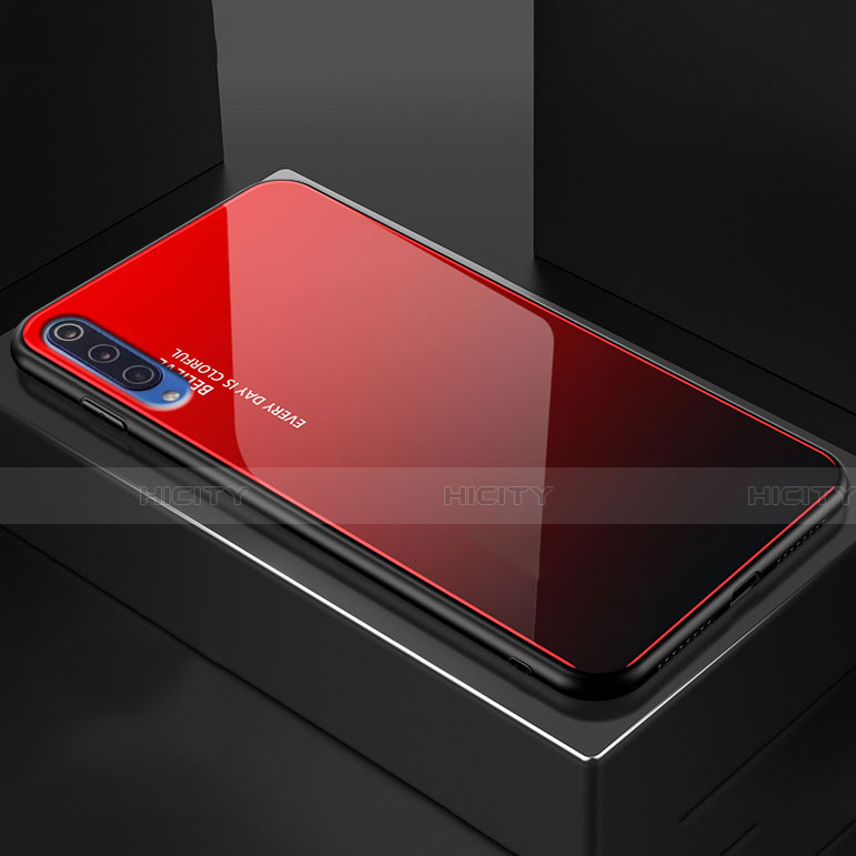 Silikon Schutzhülle Rahmen Tasche Hülle Spiegel Farbverlauf Regenbogen für Xiaomi Mi 9 Pro Rot