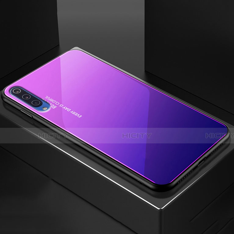 Silikon Schutzhülle Rahmen Tasche Hülle Spiegel Farbverlauf Regenbogen für Xiaomi Mi 9 Violett Plus