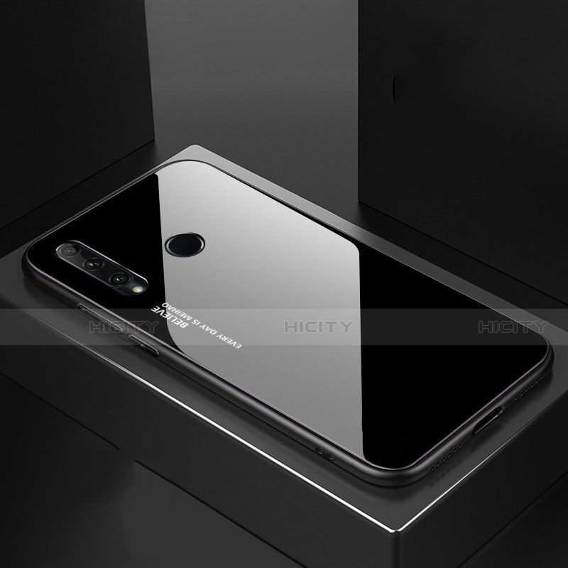 Silikon Schutzhülle Rahmen Tasche Hülle Spiegel Farbverlauf Regenbogen H01 für Huawei Honor 20i