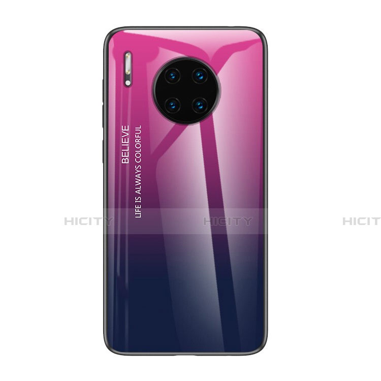 Silikon Schutzhülle Rahmen Tasche Hülle Spiegel Farbverlauf Regenbogen H01 für Huawei Mate 30 5G Plusfarbig