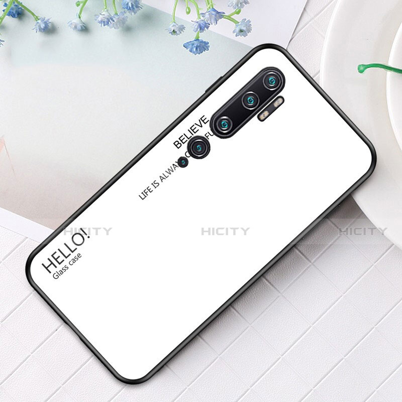 Silikon Schutzhülle Rahmen Tasche Hülle Spiegel Farbverlauf Regenbogen H01 für Xiaomi Mi Note 10 Pro groß