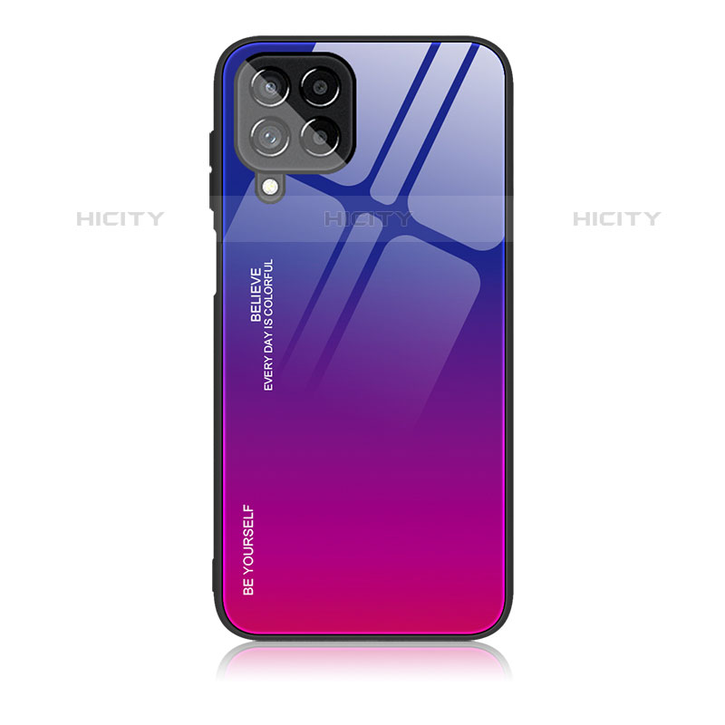 Silikon Schutzhülle Rahmen Tasche Hülle Spiegel Farbverlauf Regenbogen JD1 für Samsung Galaxy M53 5G Pink