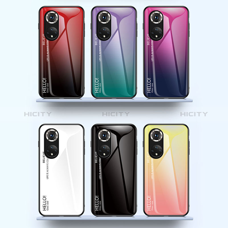 Silikon Schutzhülle Rahmen Tasche Hülle Spiegel Farbverlauf Regenbogen LS1 für Huawei Nova 9 Pro groß