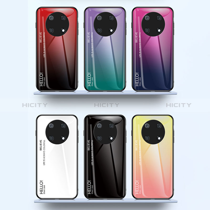 Silikon Schutzhülle Rahmen Tasche Hülle Spiegel Farbverlauf Regenbogen LS1 für Huawei Nova Y90