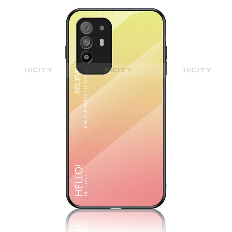 Silikon Schutzhülle Rahmen Tasche Hülle Spiegel Farbverlauf Regenbogen LS1 für Oppo A94 5G groß