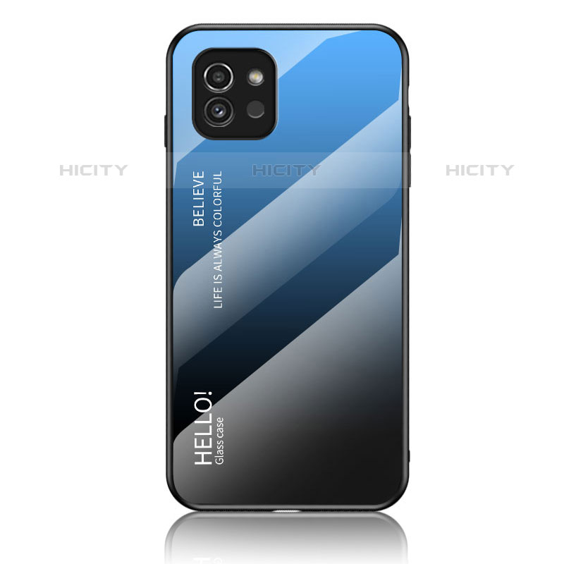 Silikon Schutzhülle Rahmen Tasche Hülle Spiegel Farbverlauf Regenbogen LS1 für Samsung Galaxy A03