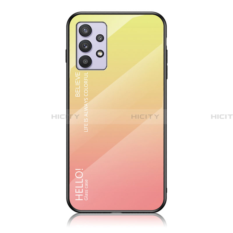 Silikon Schutzhülle Rahmen Tasche Hülle Spiegel Farbverlauf Regenbogen LS1 für Samsung Galaxy A32 5G