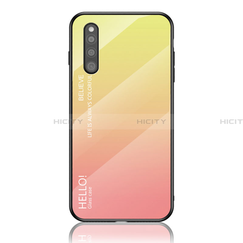 Silikon Schutzhülle Rahmen Tasche Hülle Spiegel Farbverlauf Regenbogen LS1 für Samsung Galaxy A41 SC-41A