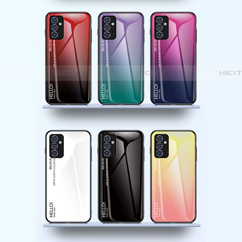 Silikon Schutzhülle Rahmen Tasche Hülle Spiegel Farbverlauf Regenbogen LS1 für Samsung Galaxy A54 5G groß