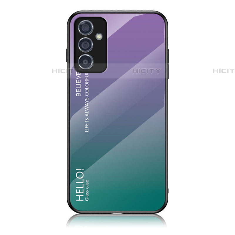 Silikon Schutzhülle Rahmen Tasche Hülle Spiegel Farbverlauf Regenbogen LS1 für Samsung Galaxy A82 5G groß