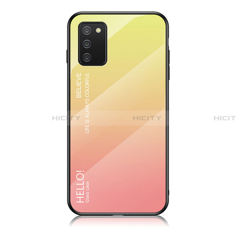Silikon Schutzhülle Rahmen Tasche Hülle Spiegel Farbverlauf Regenbogen LS1 für Samsung Galaxy F02S SM-E025F groß