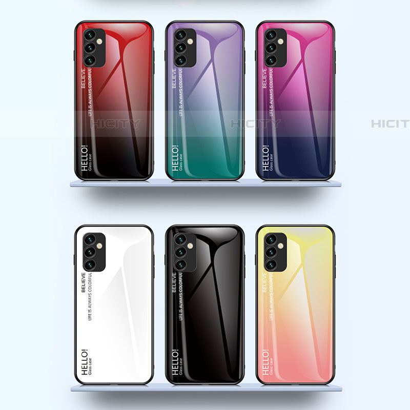 Silikon Schutzhülle Rahmen Tasche Hülle Spiegel Farbverlauf Regenbogen LS1 für Samsung Galaxy F23 5G