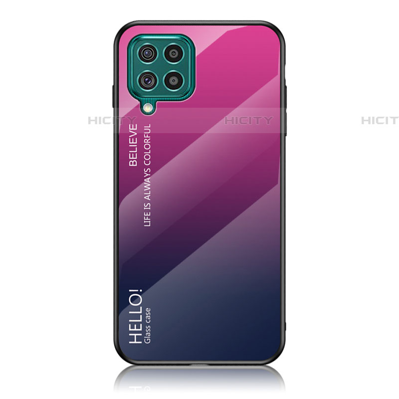 Silikon Schutzhülle Rahmen Tasche Hülle Spiegel Farbverlauf Regenbogen LS1 für Samsung Galaxy F62 5G
