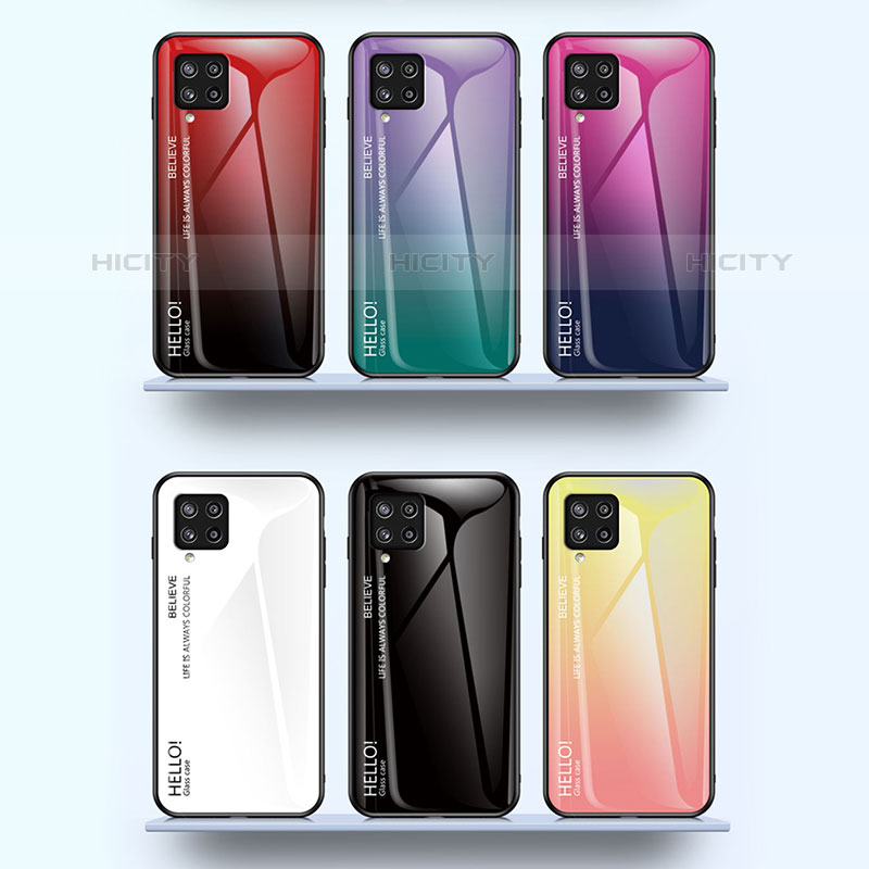 Silikon Schutzhülle Rahmen Tasche Hülle Spiegel Farbverlauf Regenbogen LS1 für Samsung Galaxy M42 5G groß