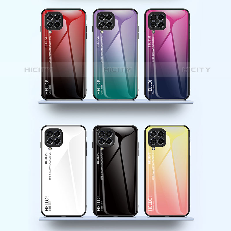 Silikon Schutzhülle Rahmen Tasche Hülle Spiegel Farbverlauf Regenbogen LS1 für Samsung Galaxy M53 5G