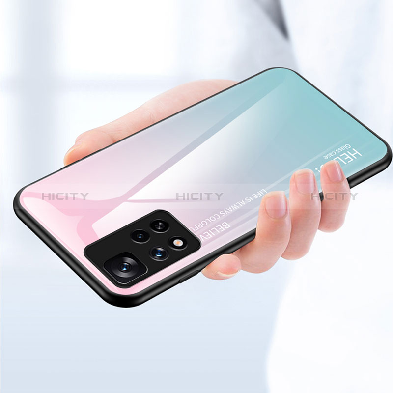 Silikon Schutzhülle Rahmen Tasche Hülle Spiegel Farbverlauf Regenbogen LS1 für Xiaomi Mi 11i 5G (2022)