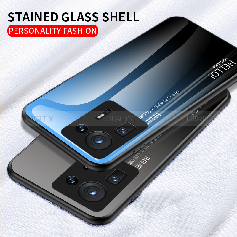 Silikon Schutzhülle Rahmen Tasche Hülle Spiegel Farbverlauf Regenbogen LS1 für Xiaomi Mi Mix 4 5G