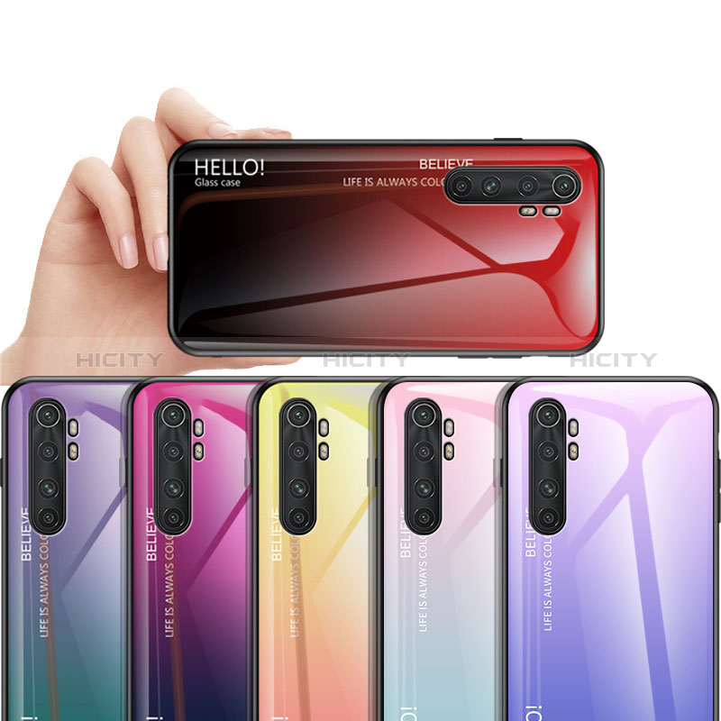 Silikon Schutzhülle Rahmen Tasche Hülle Spiegel Farbverlauf Regenbogen LS1 für Xiaomi Mi Note 10 Lite